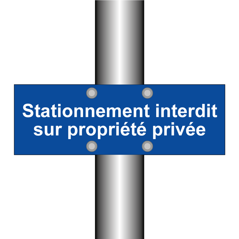 Stationnement interdit sur propriété privée