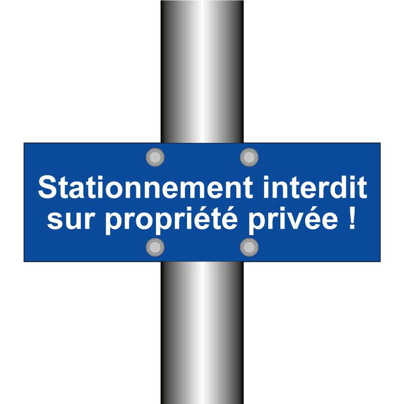 Stationnement interdit sur propriété privée !