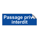 Passage privé interdit