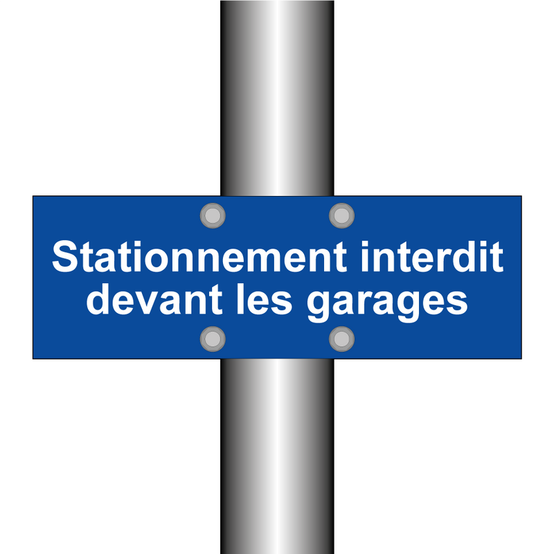 Stationnement interdit devant les garages