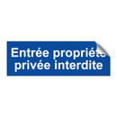 Entrée propriété privée interdite
