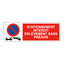 Stationnement interdit enlèvement sans préavis