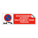 Stationnement interdit enlèvement sans préavis
