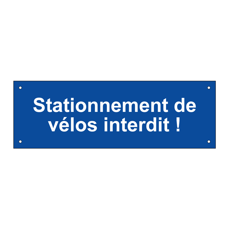 Stationnement de vélos interdit !