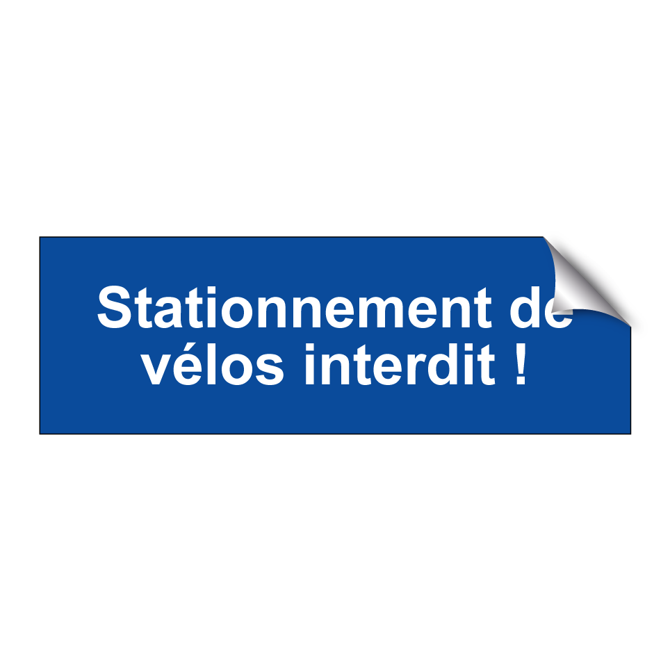 Stationnement de vélos interdit !