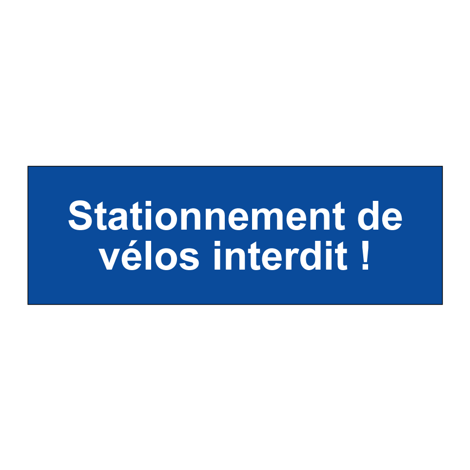 Stationnement de vélos interdit !