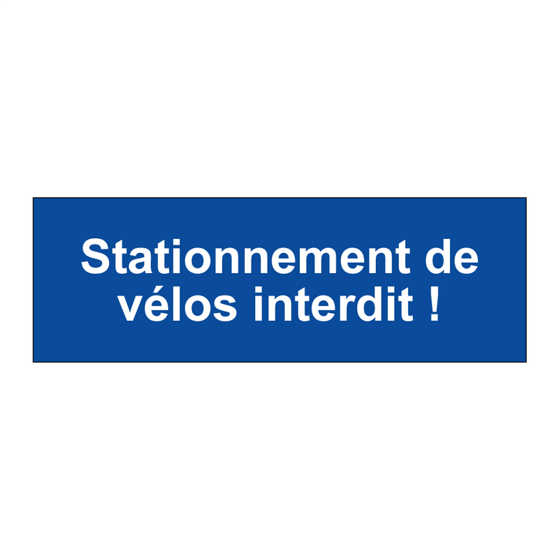 Stationnement de vélos interdit !