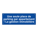 Une seule place de parking par appartement ! La gestion immobilière