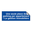 Une seule place de parking par appartement ! La gestion immobilière