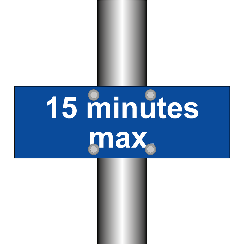 15 minutes max.