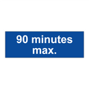 90 minutes max.