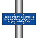 Toute personne se garant ici sera signalée et remorquée moyennant des frais.
