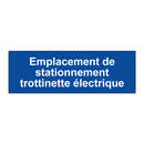 Emplacement de stationnement trottinette électrique