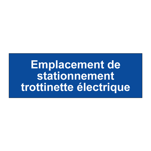 Emplacement de stationnement trottinette électrique