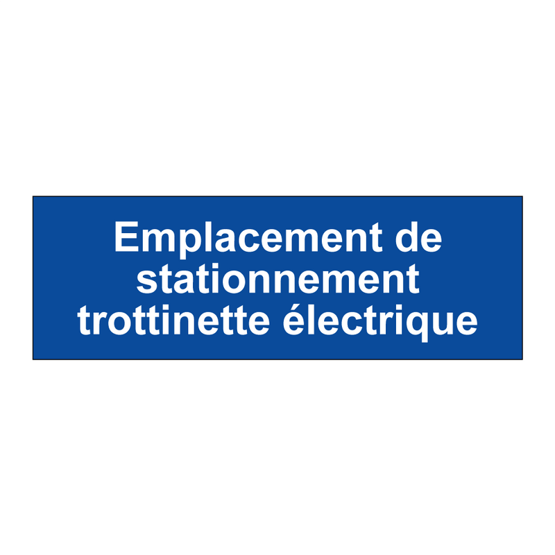 Emplacement de stationnement trottinette électrique