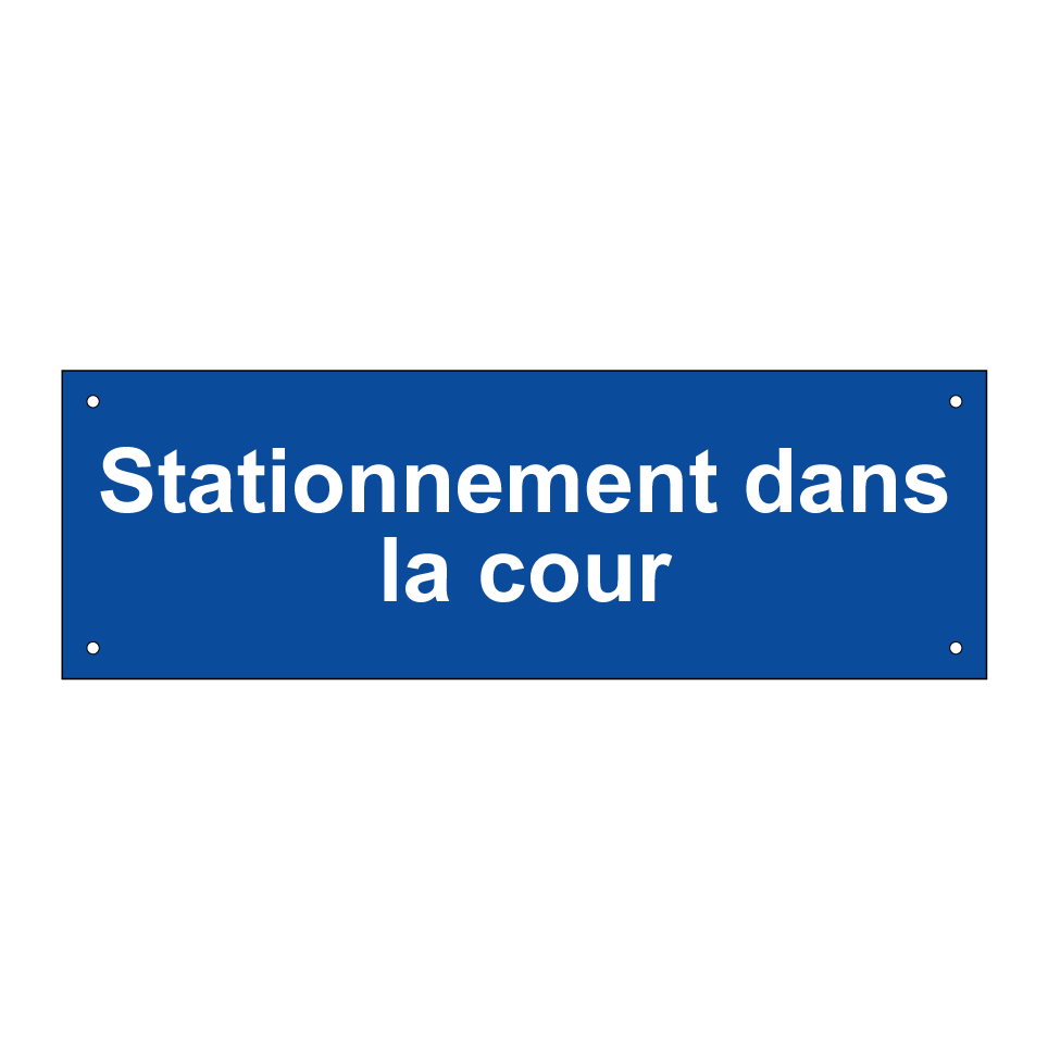 Stationnement dans la cour