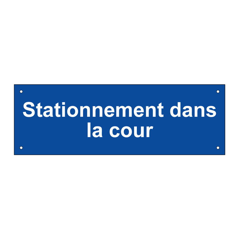 Stationnement dans la cour