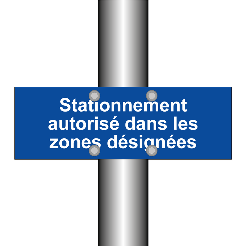 Stationnement autorisé dans les zones désignées
