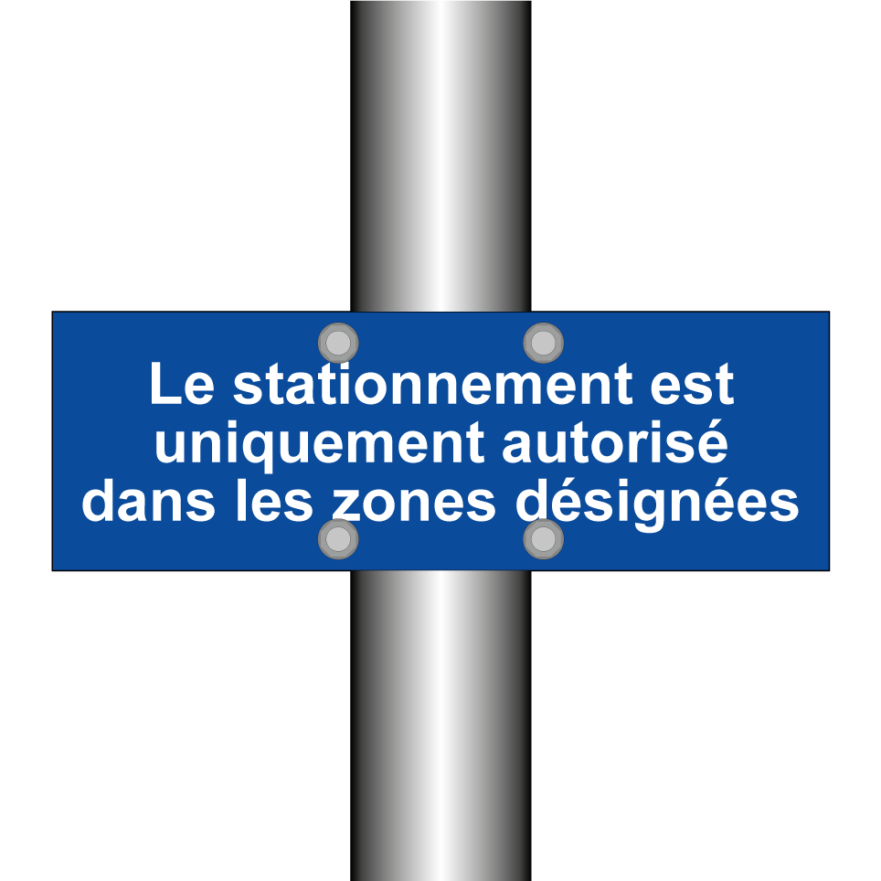 Le stationnement est uniquement autorisé dans les zones désignées
