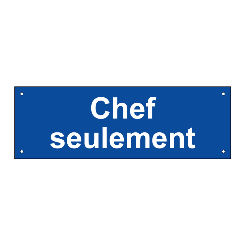 Chef seulement