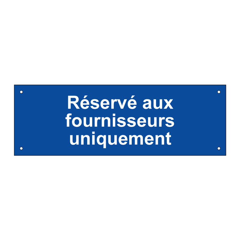 Réservé aux fournisseurs uniquement