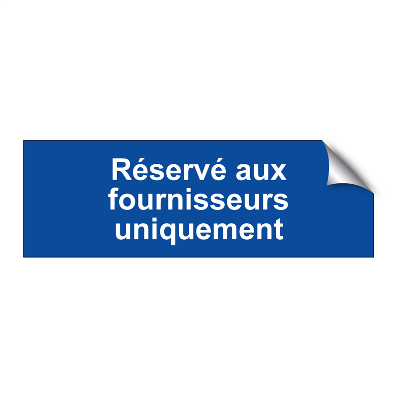 Réservé aux fournisseurs uniquement