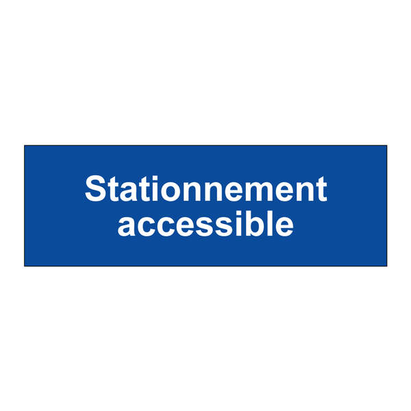 Stationnement accessible