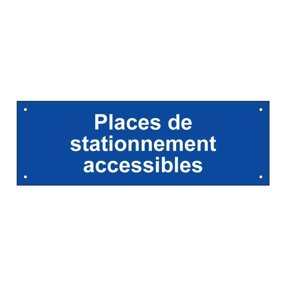 Places de stationnement accessibles