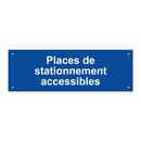 Places de stationnement accessibles