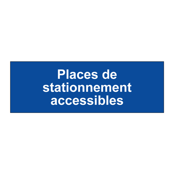 Places de stationnement accessibles