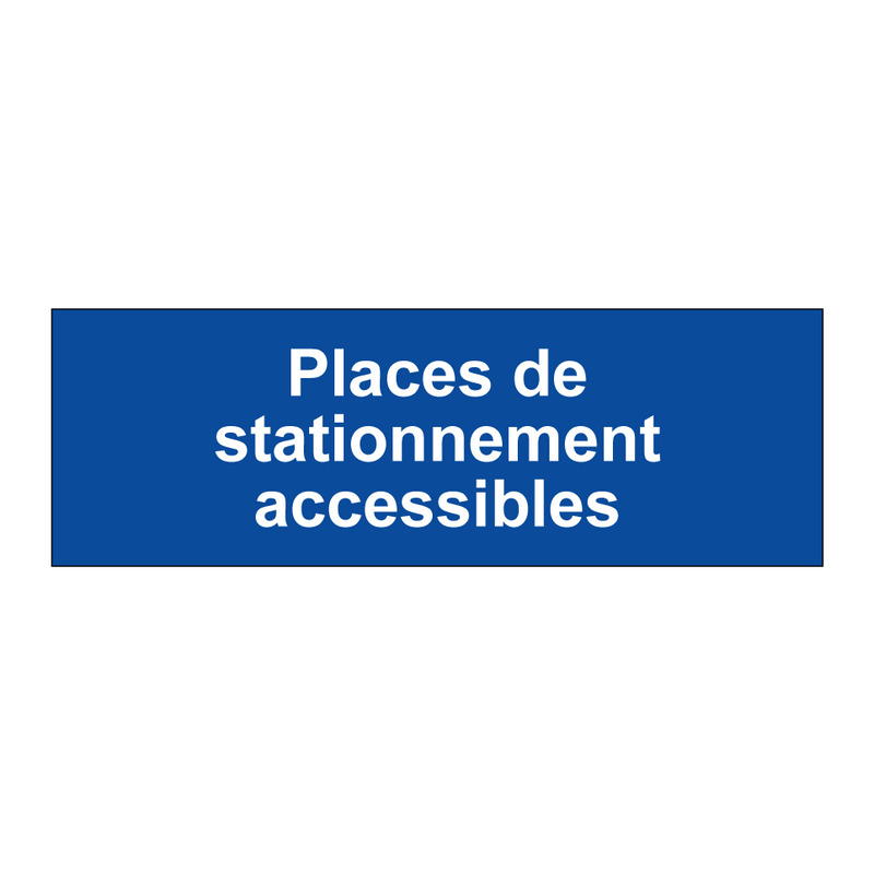 Places de stationnement accessibles