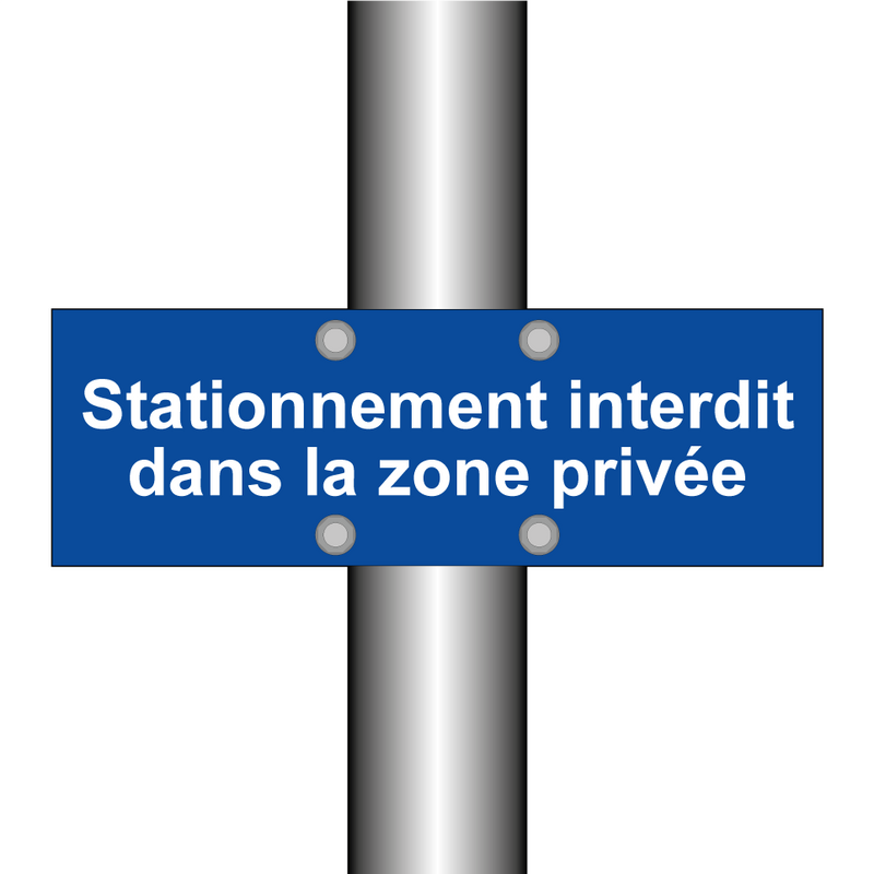 Stationnement interdit dans la zone privée