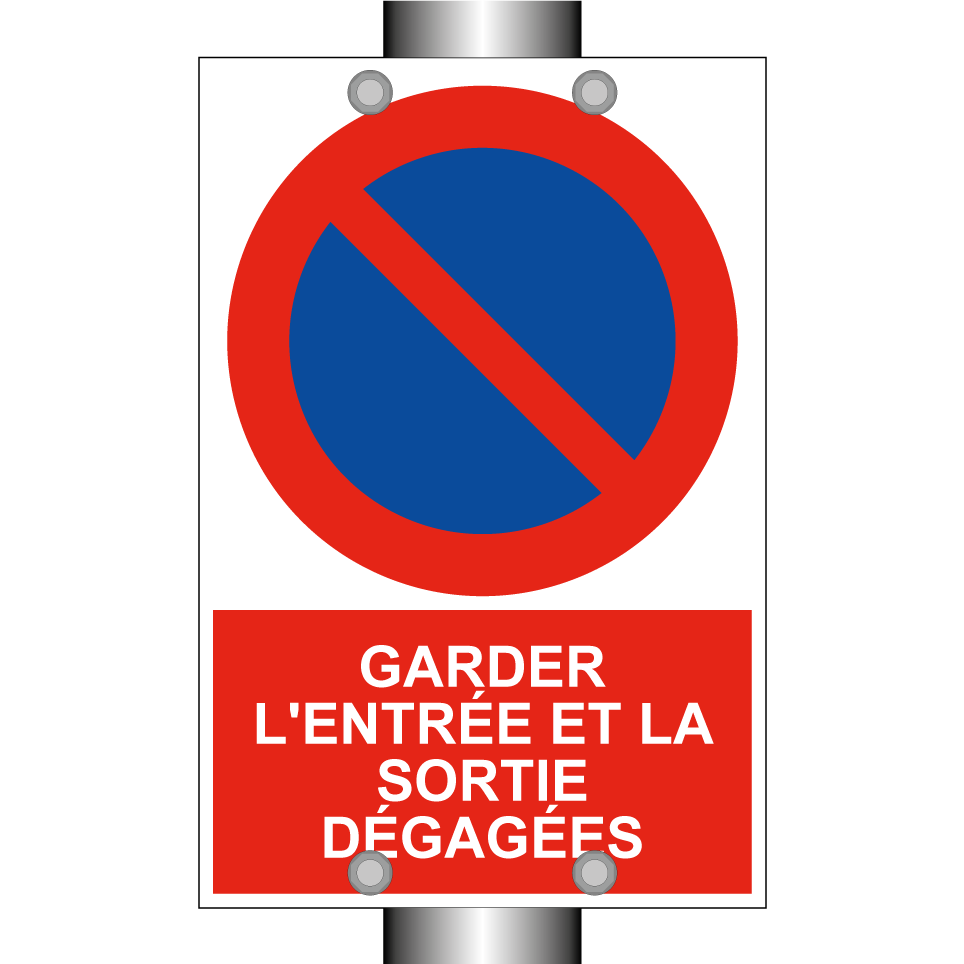 Garder l'entrée et la sortie dégagées