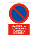 Garder la sortie des pompiers dégagée !