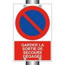 Garder la sortie de secours dégagée