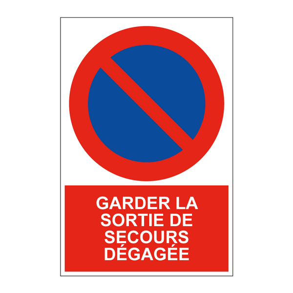 Garder la sortie de secours dégagée
