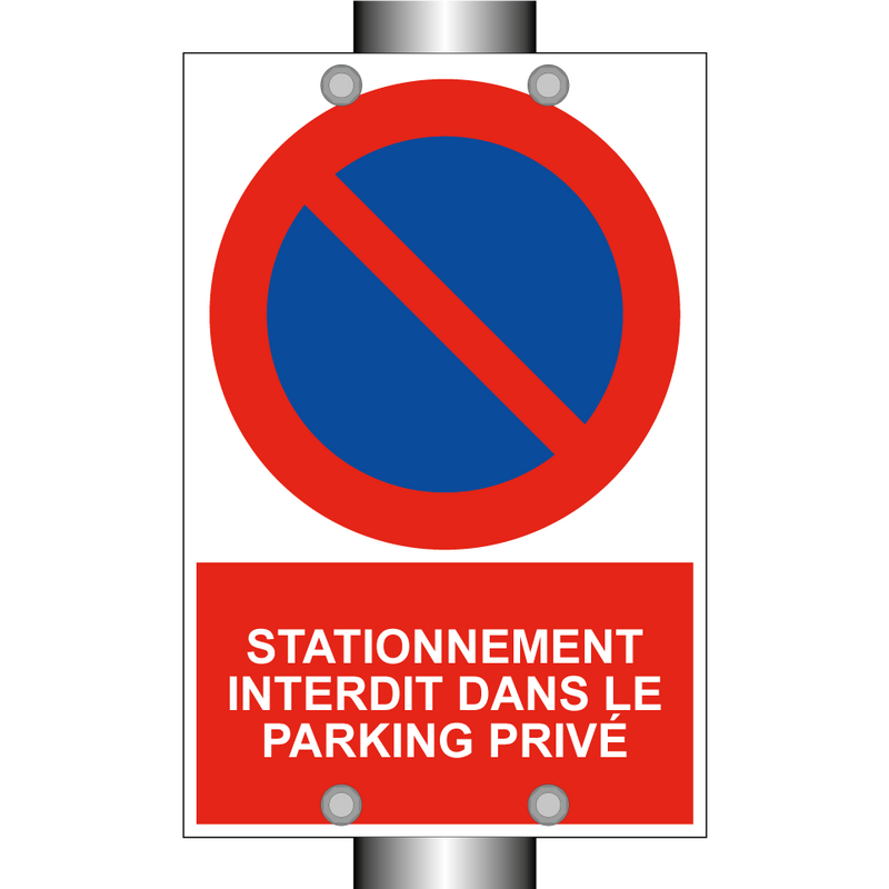 Stationnement interdit dans le parking privé