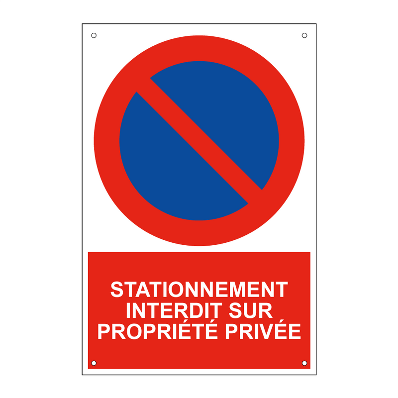 Stationnement interdit sur propriété privée