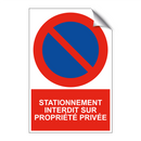 Stationnement interdit sur propriété privée