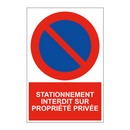Stationnement interdit sur propriété privée