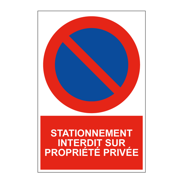Stationnement interdit sur propriété privée