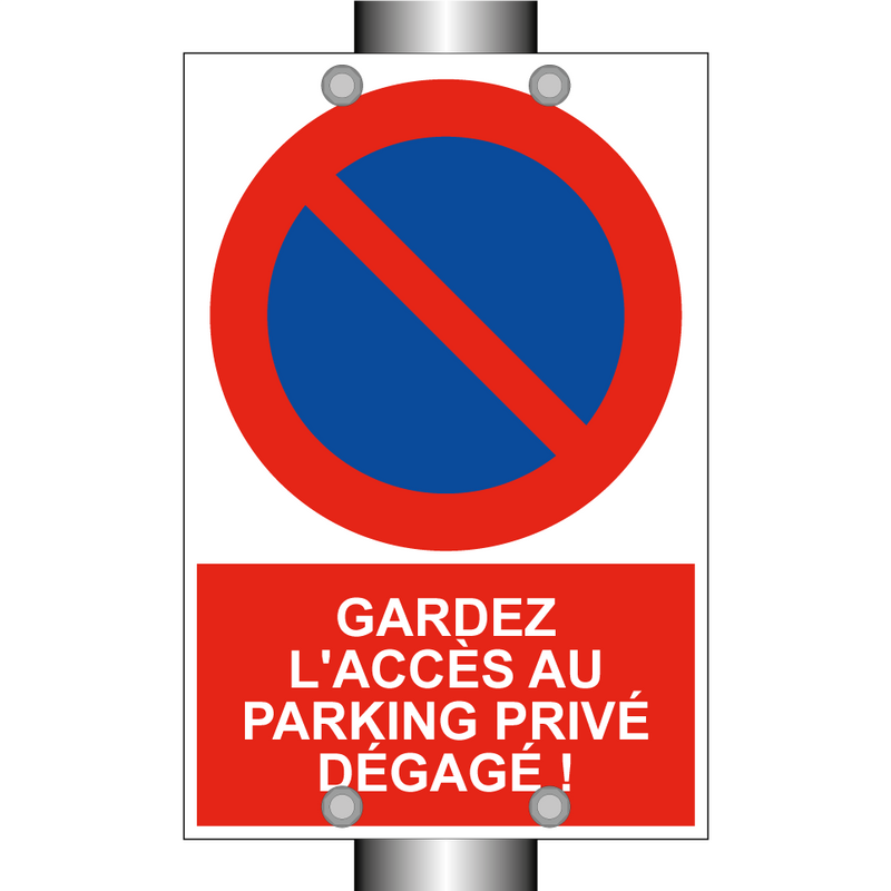 Gardez l'accès au parking privé dégagé !