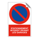 Stationnement interdit devant les garages