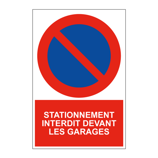 Stationnement interdit devant les garages