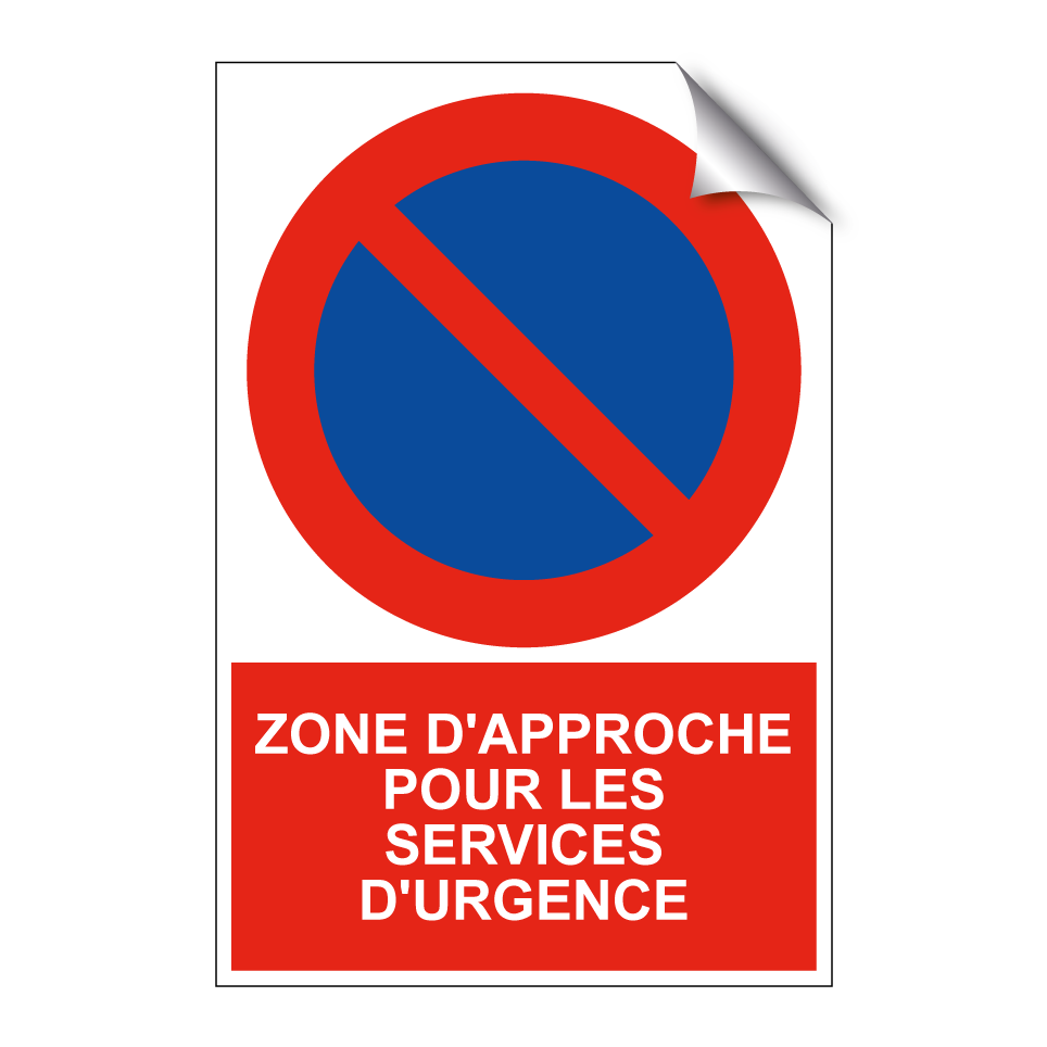Zone d'approche pour les services d'urgence