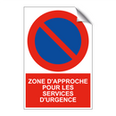 Zone d'approche pour les services d'urgence