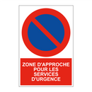 Zone d'approche pour les services d'urgence