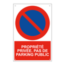 Propriété privée. Pas de parking public