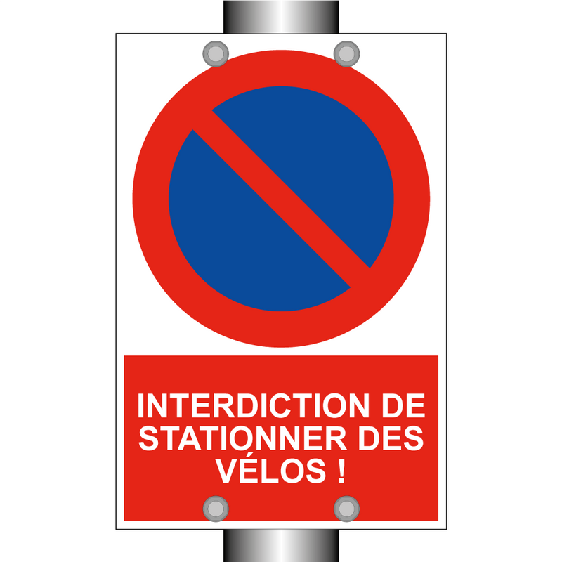 Interdiction de stationner des vélos !