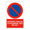 Interdiction de stationner des vélos !
